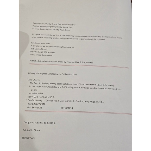 The Back in the Day Bakery Cookbook  by Cheryl Day and Griffith Day - Picture 3 of 3